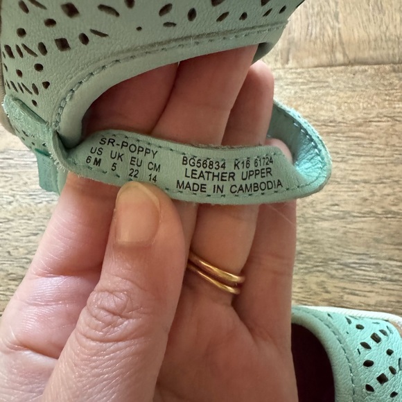 Stride Rite Kids Green and Brown Mary Jane Shoes - Picture 3 of 3